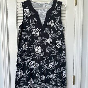 Lands' End Women's Cotton Jersey Sleeveless Swim Cover-up Dress
